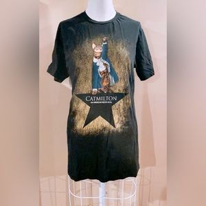 Catmilton Black Shirt Medium Cotton